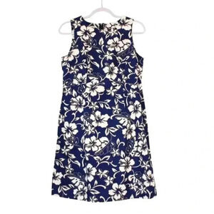 Vintage Hilo Hattie Dress Size 12 Hawaiian Floral 100% Cotton Travel Vacation